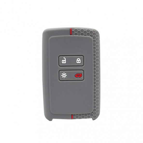 RENAULT TALİSMAN MEGANE CLIO 5 KADJAR  CAPTUR SİLİKON KILIF(GRİ-KIRMIZI) - Resim 2