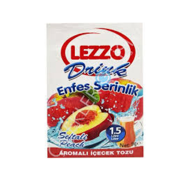 Lezzo şeftali aromalı içecek tozu 24x9 gr