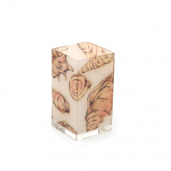 70318-C1 KALEMLİK İSTİRİDYE  DESENLİ OFİS GERECİ 6X6X12CM 300ML - 2