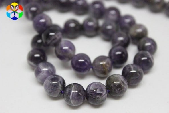 Ametist Taşı Koyu Renk 8mm/adet - Resim 2