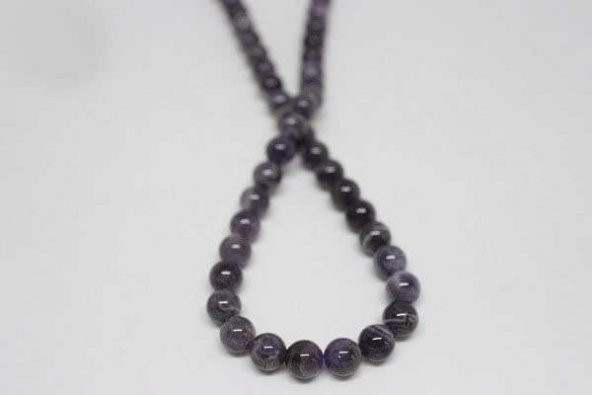 Ametist Taşı Koyu Renk 8mm/adet - Resim 5