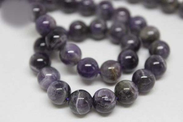 Ametist Taşı Koyu Renk 8mm/adet - Resim 6