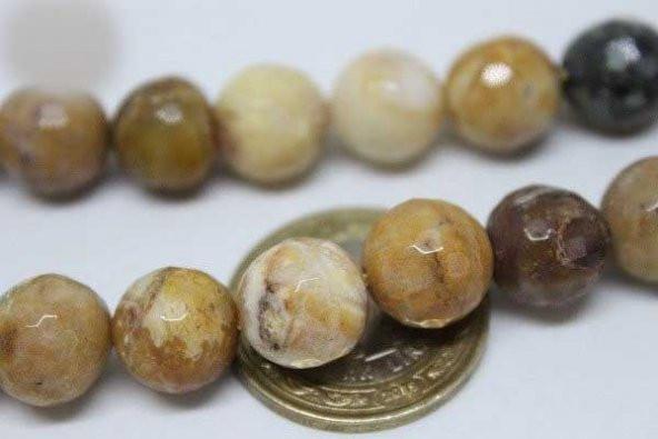 Jasper Taşı Faset Kesim 12mm/adet (9955-1) - Resim 6