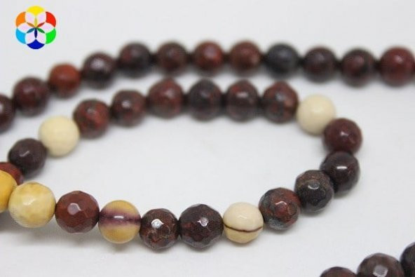 Jasper Taşı Faset Kesim 6mm/adet (9876-1) - Resim 2