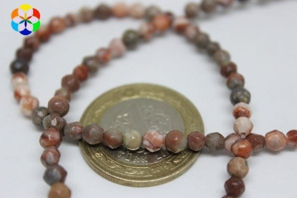 Jasper Taşı Faset Kesim 4mm/adet (9856-1) ürün görseli 1