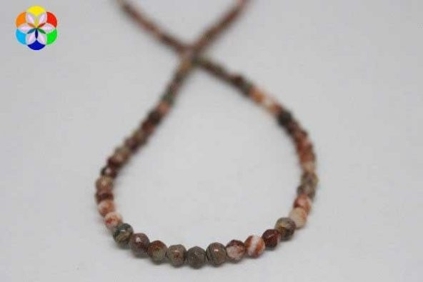 Jasper Taşı Faset Kesim 4mm/adet (9856-1) - Resim 4