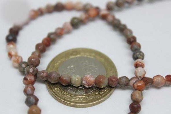 Jasper Taşı Faset Kesim 4mm/adet (9856-1) - Resim 5