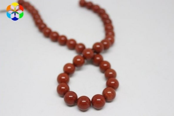 Jasper Taşı Kırmızı 10mm/adet - Resim 3