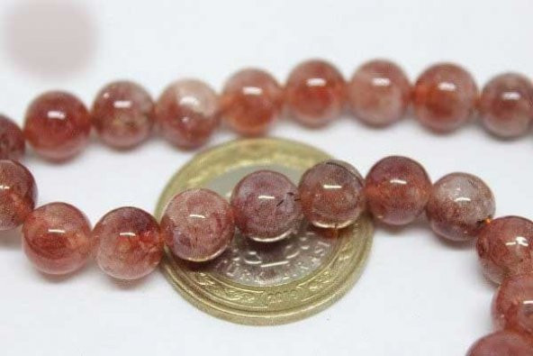 Çilek Kuvars Taşı 8mmadet - Resim 5