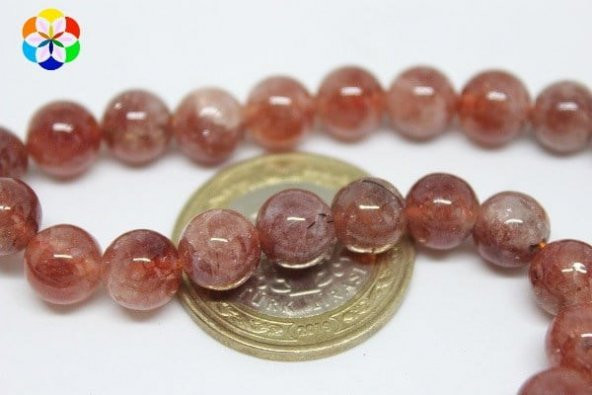 Çilek Kuvars Taşı 8mmadet ürün görseli