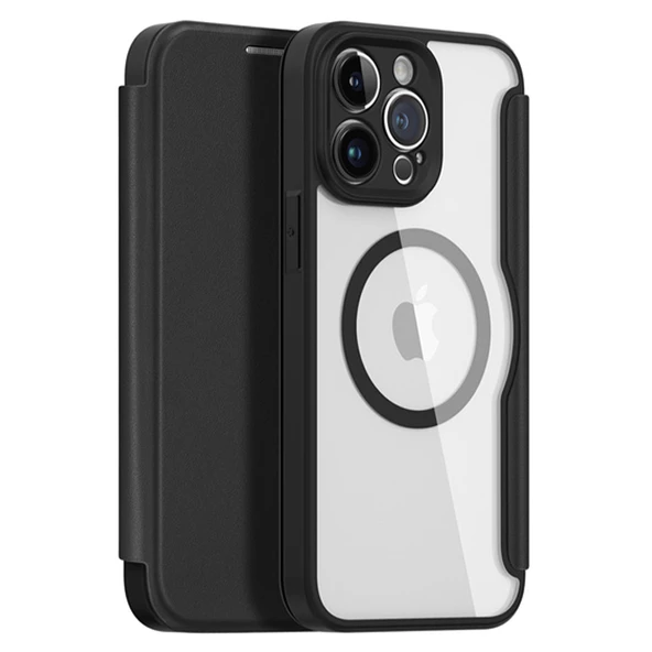 Dux Ducis iPhone 14 Pro Max 6.7 Kılıf Skin X Pro Series MagSafe Kapaklı Kılıf Folio Case