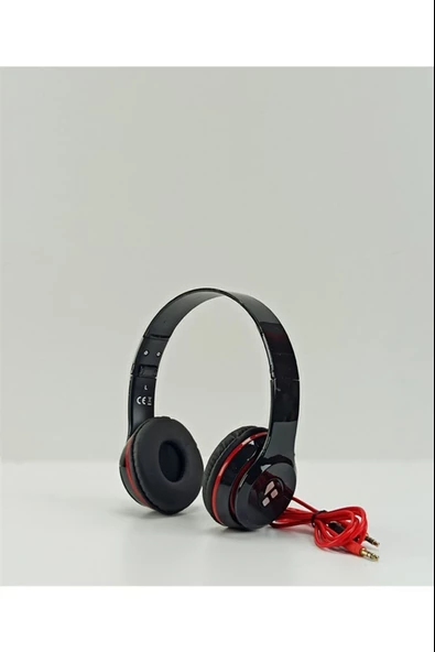 Siyah Kulak Üstü Portatif Katlanır Stereo Kulaklık - 2