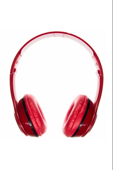 Kırmızı Kulak Üstü Portatif Katlanır Stereo Kulaklık - 5