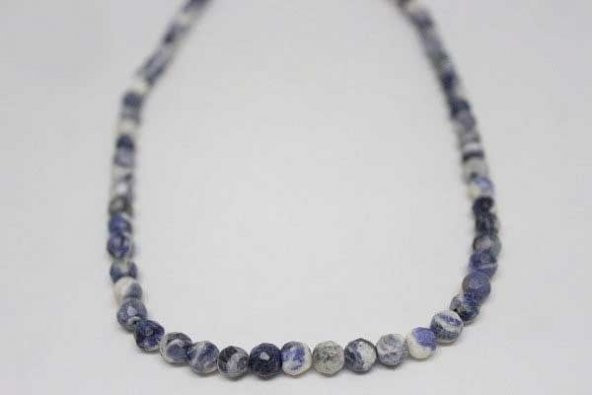 Sodalit Taşı Faset Kesim 6mm/adet - Resim 4