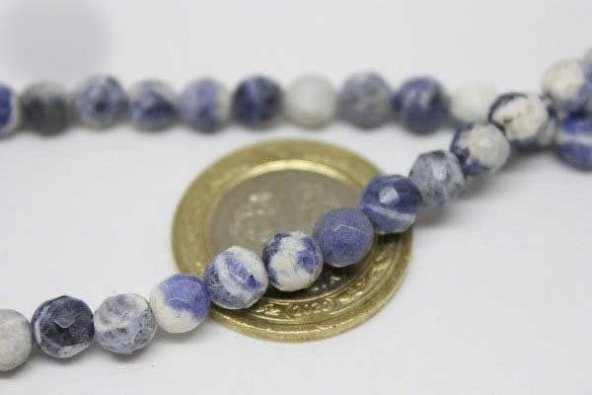 Sodalit Taşı Faset Kesim 6mm/adet - Resim 6