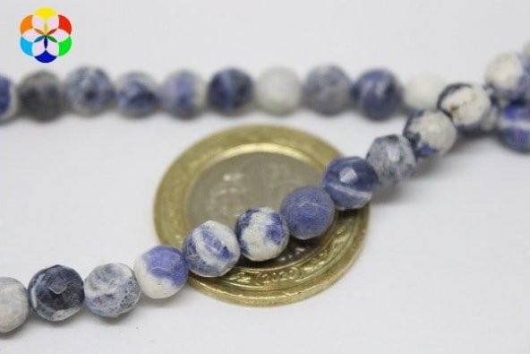 Sodalit Taşı Faset Kesim 6mm/adet ürün görseli