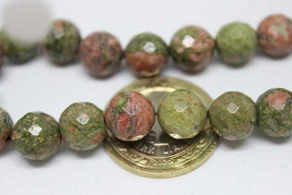 Unakit Taşı Faset Kesim 10mm/adet - Resim 6