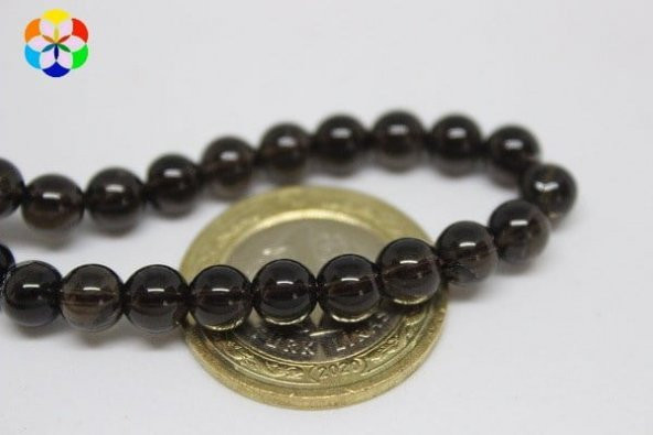 Dumanlı Kuvars Taşı 6mm/adet - 1