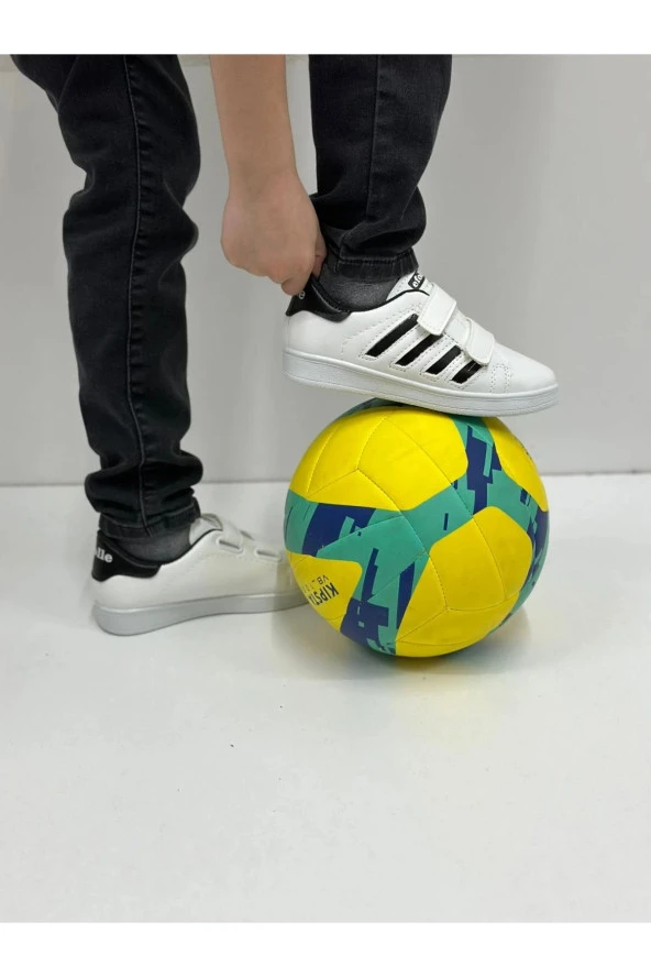 Modatalika Çocuk Çizgili Cırtlı Spor Ve Günlük Ayakkabı - 5