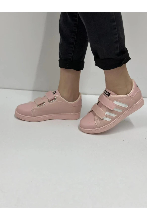 Modatalika Çocuk Çizgili Cırtlı Spor Ve Günlük Ayakkabı - 10