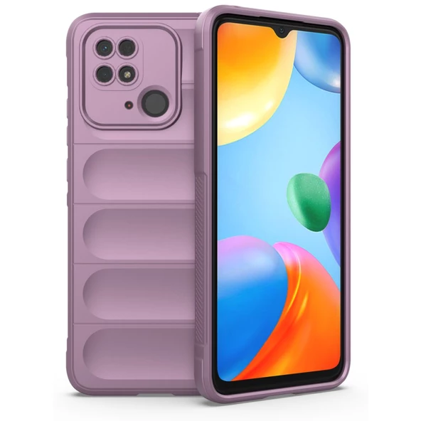 Xiaomi Redmi 10C / Poco C40 Kılıf Optimum Lens Çerçeveli Silikon Kapak - 10