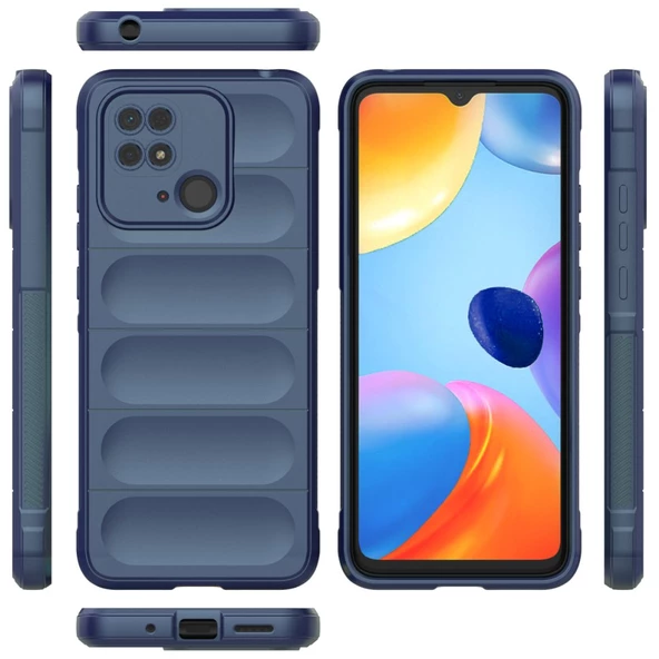 Xiaomi Redmi 10C / Poco C40 Kılıf Optimum Lens Çerçeveli Silikon Kapak - 8