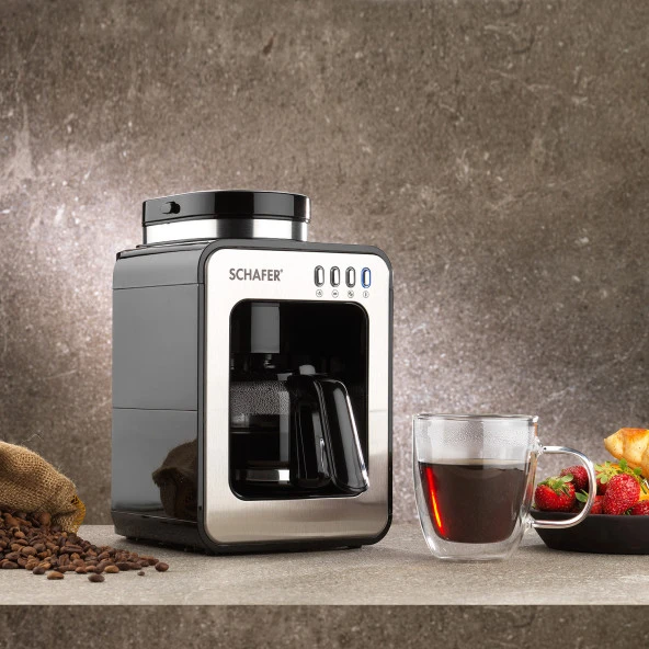 Schafer Barista Öğütücülü Filtre Kahve Makinesi-Siyah - 2