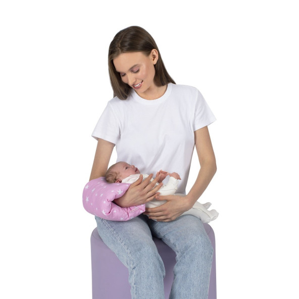 Sevi Bebe Pratik Emzirme Yastığı Pembe Yıldız - 2