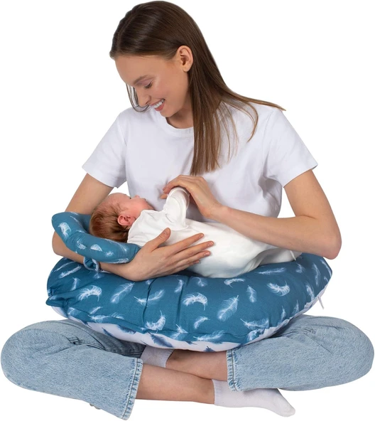 Sevi Bebe Emzirme Yastığı Tüy Desen - Resim 2