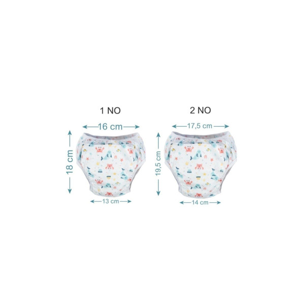 Sevi Bebe Pamuk Pedli Alıştırma Külotu (4 Adet) 1 No: 10-15 Kg - 4