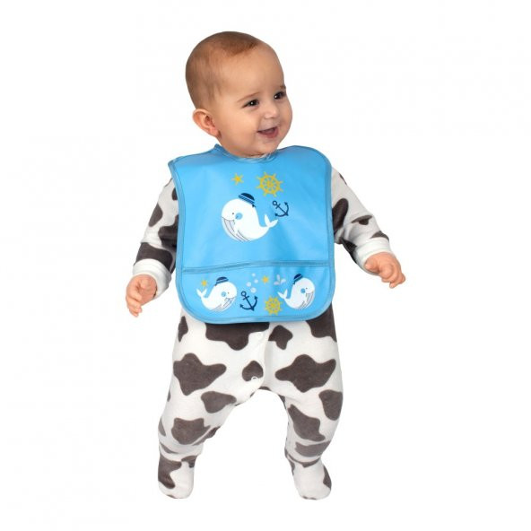 Sevi Bebe Küçük Önlük - Balina Desen - 2