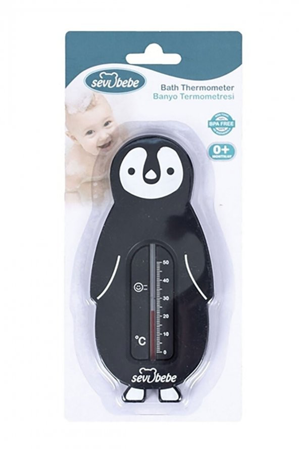 Sevi Bebe Banyo Ve Oda Termometresi Siyah Penguen - 2