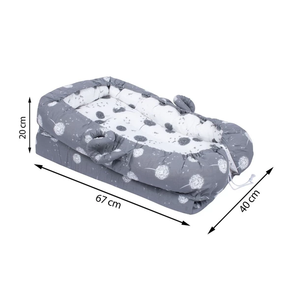 Sevi Bebe Anne Yanı Bebek Reflü Yatağı Uç Uç Desen - Resim 3