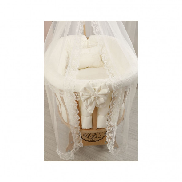 Duux Naturel Sepet Sallanır Beşik-Uyku Setli Krem - 3