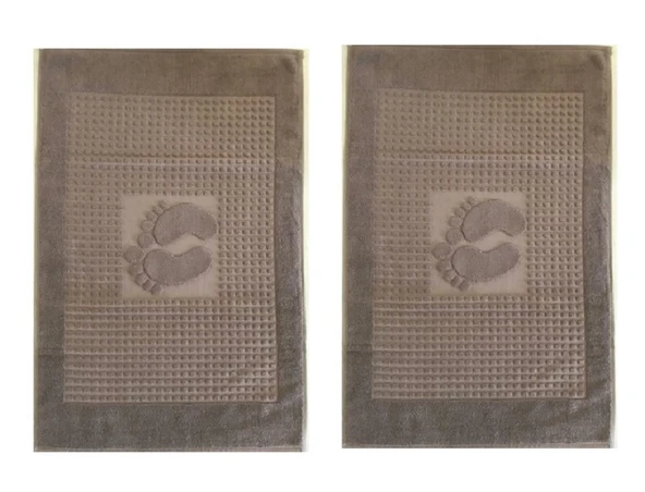 Özdilek 2li Winter Havlu Ayak İzli Paspas (50x70)-Kahve