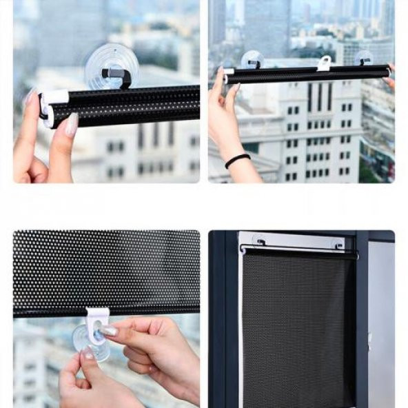 Coofbe Araç Güneşlik Otomatik Geri Çekilebilir 50x125cm Araç Ön Cam Güneşlik Katlanabilir Araç Oto Ön Cam Güneşlik - 5