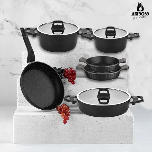 Cosmos 9 Parça Titanyum Kaplama Tencere Sahan Seti ürün görseli