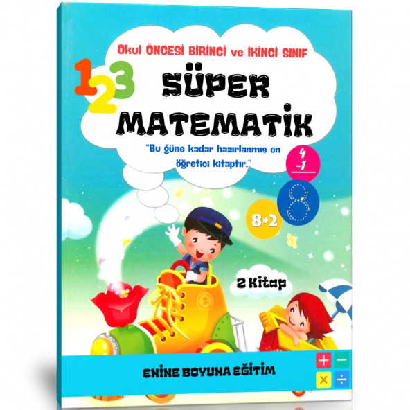 Okul Öncesi, Birinci Sınıf ve İkinci Sınıf Süper Matematik Kitap Seti (2 Spiralli Kitap)