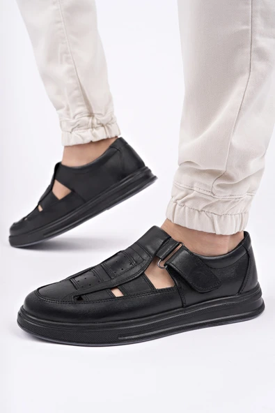 Muggo Oliver Garantili Erkek Günlük Klasik Hakiki Deri  Rahat Ortopedik Sandalet - 12