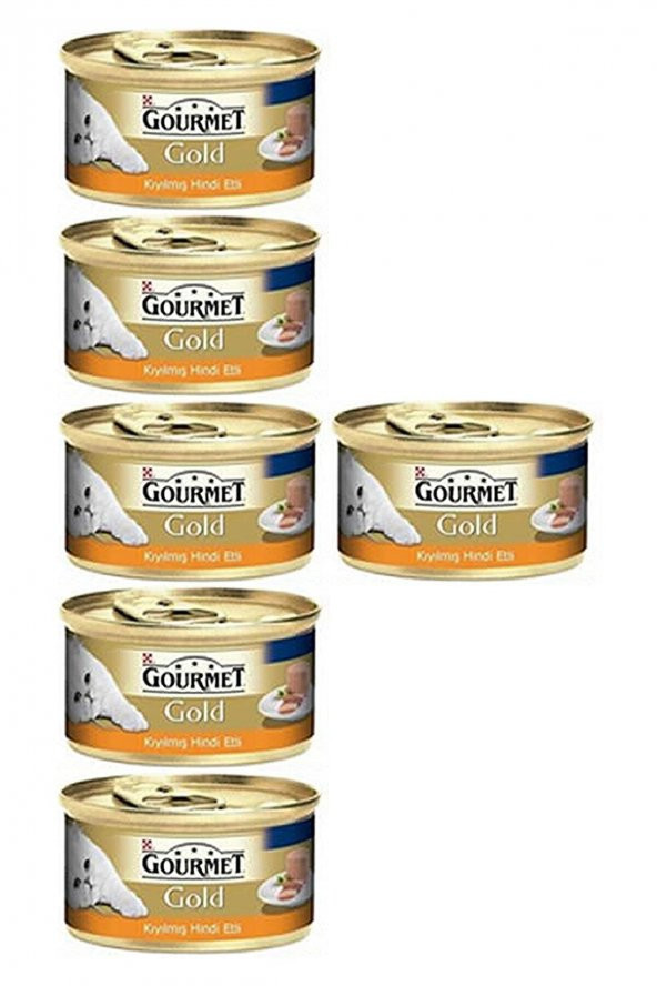 Gourmet Gold Kıyılmış Hindi Eti Yaş Kedi Maması 85Gr 6AL 5Öde