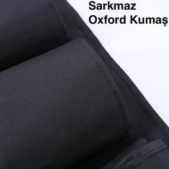 Coofbe Oxford Su Geçirmez Özel Kumaş 8 Bölmeli Koltuk Arkası Bagaj Organizer Bagaj Düzenleme Çantası - 3