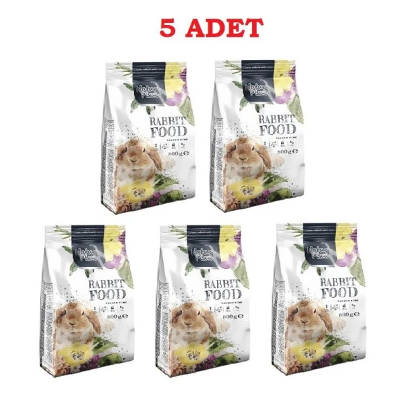 Nature Plan Premium Tavşan Yemi 800gr 5 Paket