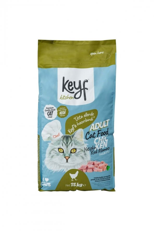 Keyf Tavuklu Kedi Maması 15 Kg