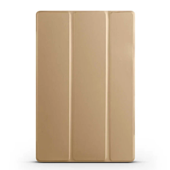 Huawei MatePad SE 10.4 Zore Smart Cover Standlı 1-1 Kılıf  Gold