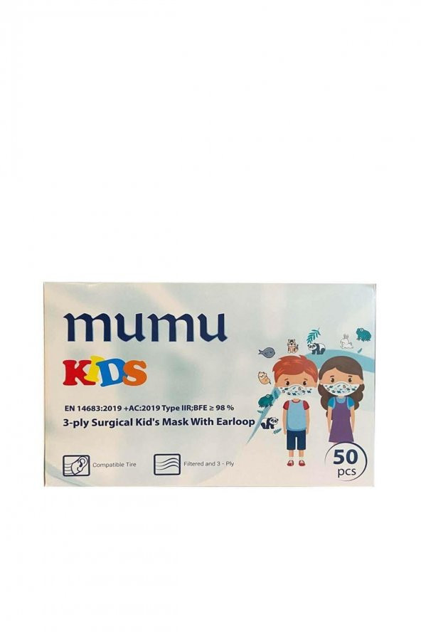 Mumu 3-PLY Surgical Kids Mask With Earloop 50li