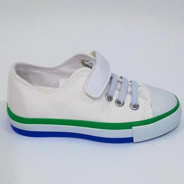 Fiyra 9002 Beyaz Keten Sneaker Cırtlı Çocuk Spor Ayakkabı - 4