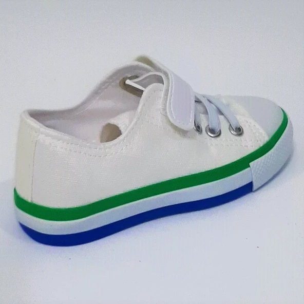 Fiyra 9002 Beyaz Keten Sneaker Cırtlı Çocuk Spor Ayakkabı - 5