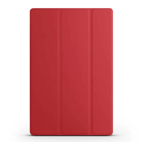 Samsung Galaxy Tab A8 10.5 SM-X200 (2021) Zore Smart Cover Standlı 1-1 Kılıf  Kırmızı