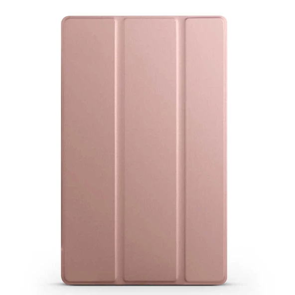 Lenovo M10 TB-X306F Gen.2 Zore Smart Cover Standlı 1-1 Kılıf  Rose Gold