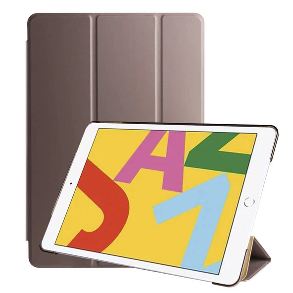 Apple iPad 10.2 (8.Nesil) Zore Smart Cover Standlı 1-1 Kılıf  Gold